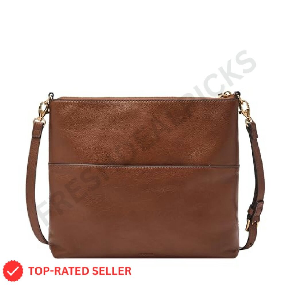 Leather Crossbody Bag Structured Chic Classic Vin… - image 5